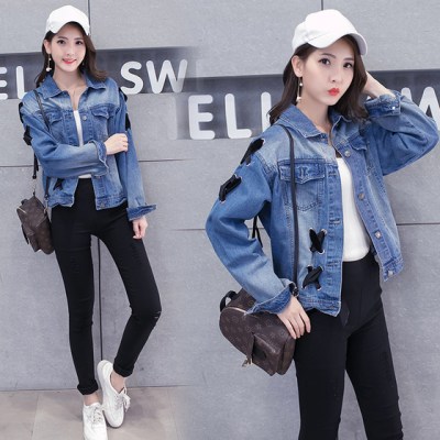 New Spring Autumn Bf Style Loose College Denim