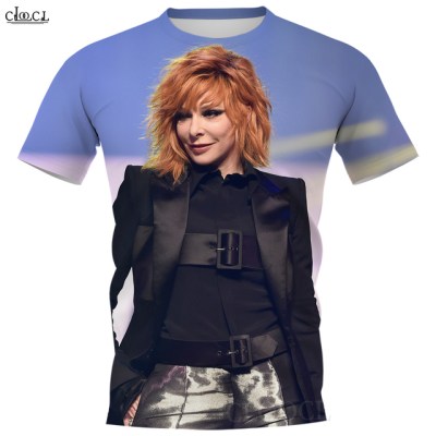 CLOOCL Men T-Shirt French Star Singer Mylene Farmer 3D Printed Women Tees Fashion Streetwear Short Sleeve Cozy O-Neck Tops