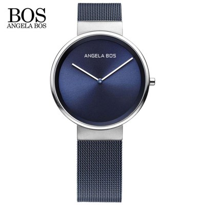 Simple Women's Quartz Watch Luxury Sapphire Blue Ladies Dress Watches Ultra Thin Stainless Steel Wristwatches Casual Women Clock