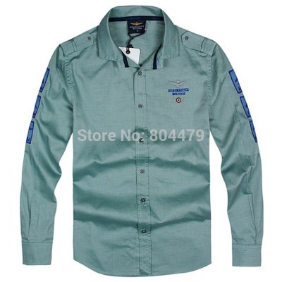 Italy shirt Stylish man shirt casual dress Aeronautica Militare slim fit shirt men clothes free shipping