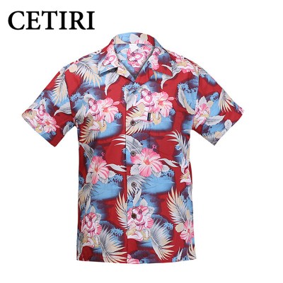 Men's Hawaiian Shirts cocktail girl jade Cotton Large Plus Size Shirt Fancy Dress Shirts For Men chemise homme camisa masculina