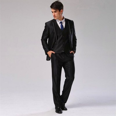 (Jacket+Pants+Vest+Tie) Men Suit Slim Fit Casual Wedding Dress Blazer Formal Business Suit Plus Size Men Tuxedo CBJ-F1318