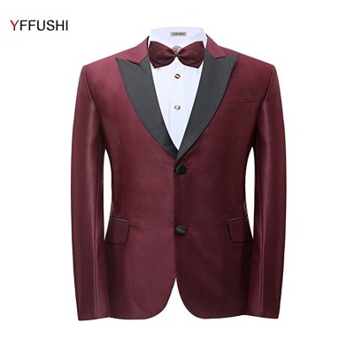 YFFUSHI New Men Suit Party Dress Red Blue Wedding Suits for Men Black Collar Tuxedo Latest Coat Pant Designs Slim 2 Pieces 6XL