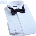 New Summer Men's Shirt Business Long Sleeve White Shirt Slim Bride Goodbye Wedding Dress Up Dress Free Hottail Tail Dress