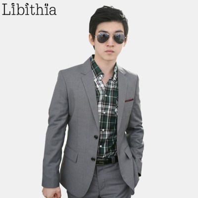 (Jacket+pant+tie) Mens Dark Grey Suits Men Costume Homme Slim One/Two Buttons Clothes Blazer For Wedding Dresses Masculino S318