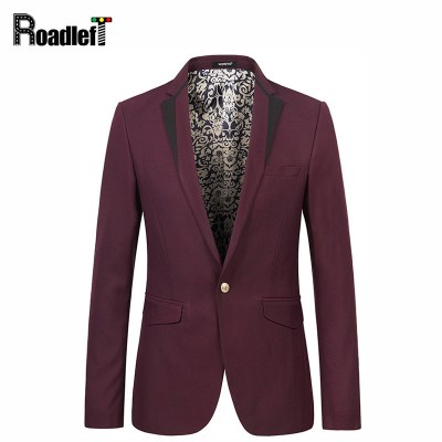 Mens red black tuxedo blazers Men bussiness casual slim fit blazer Men wedding dress groom suit jacket