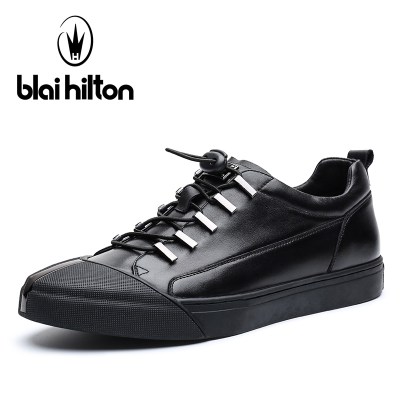 Blaibilton Luxury NAPPA Genuine Leather Metal Decoration Loafers Men Shoes Fashion Flats Mens Shoes Casual Designer Black White
