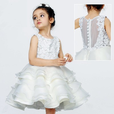 Kids Wedding Dress Hollow Ventilating Paris Classic Design Sleeveless Princess dress for girls Party Dresses To Child 3-12 Yrs