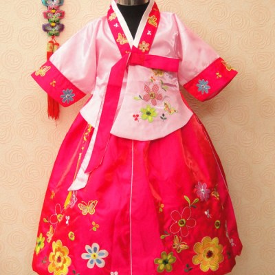 Rabbit girls hanbok children's clothing dress spring and autumn festival kids costumes dancing for stage dresses 80-150cm