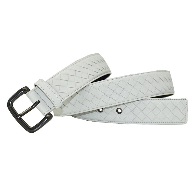 Korean Jeans Suit Pants Business Pin Buckle Strap Luxury Hand Woven Men Leather Belt