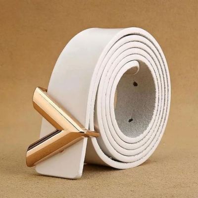 New Designer Belt For Men Women luxury Letter Smooth Buckle Cowskin Belt Alloy V Buckle Waist Belts women belts giftsWaistband