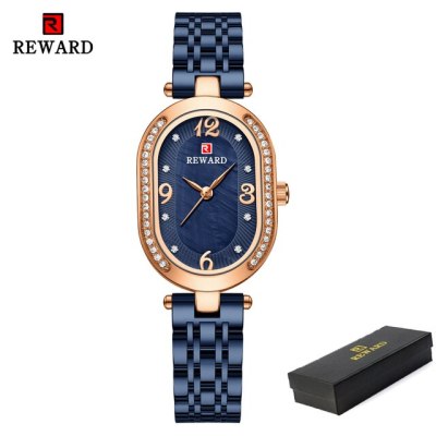 REWARD Watch Women Luxury Brand Stainless Steel Rhinestone Women's Bracelet Watches Quartz Waterproof Female Relogio Feminino