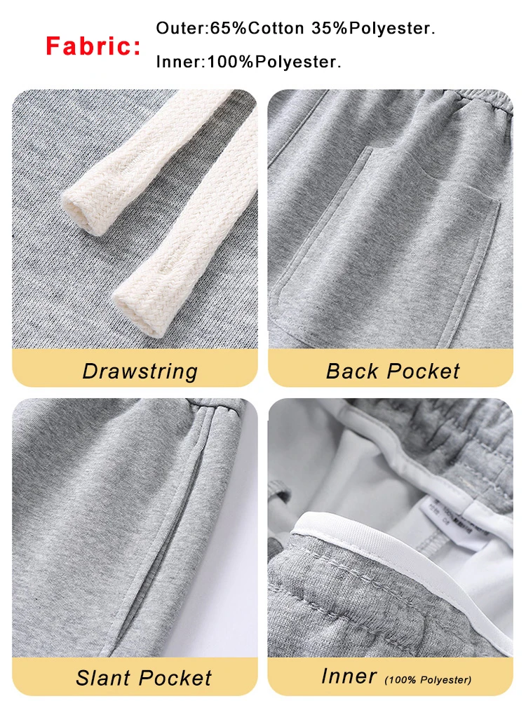 Spring Autumn Men Sweatpants Korean Fashion Sportswear Drawstring Wide Leg Straight Track Pants Cotton Casual Loose Trousers - Image 5