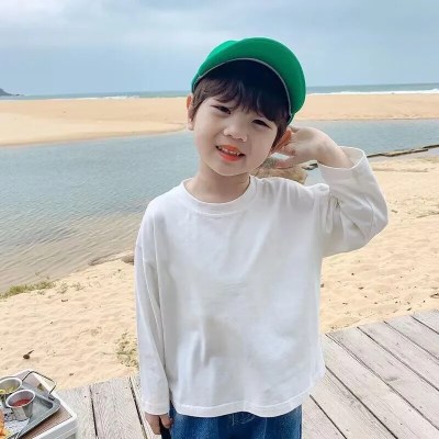 New Kids clothes Boy Girls Causal Cute White Long Sleeve Shirt Tops Shirts