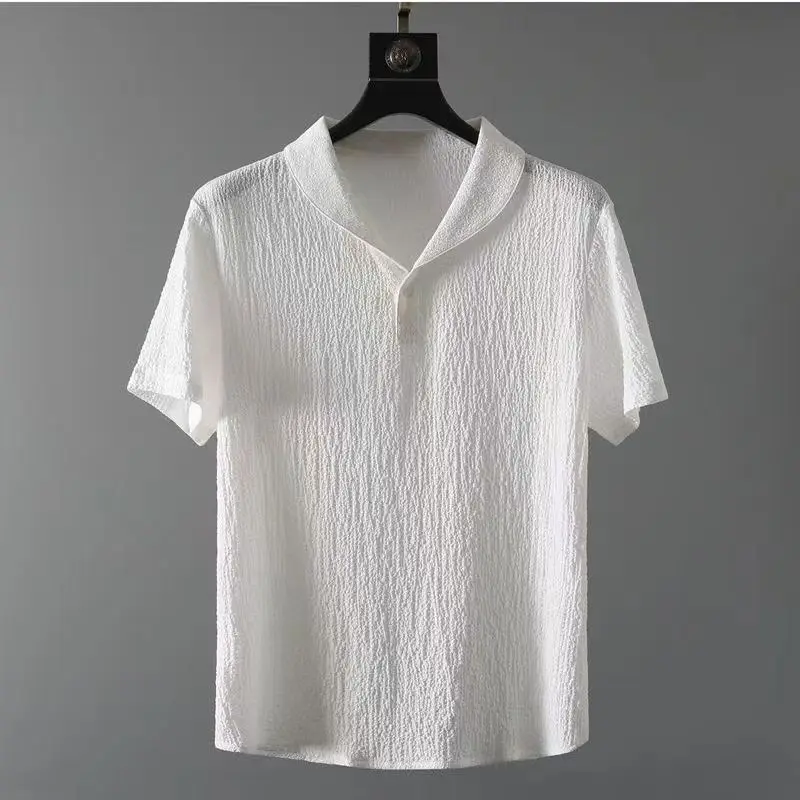 (Shirt + trousers) 2024 summer fashion men shirt short sleeve shirts men's sets High quality shirts male Two Piece size M-4XL - Image 3