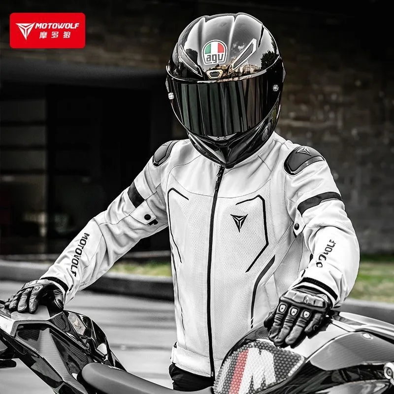 Man Jacket Summer Motorcycle Jacket with EVA CE Certified Protection Breathable Wearable Motorcycle Equipments Moto Clothing