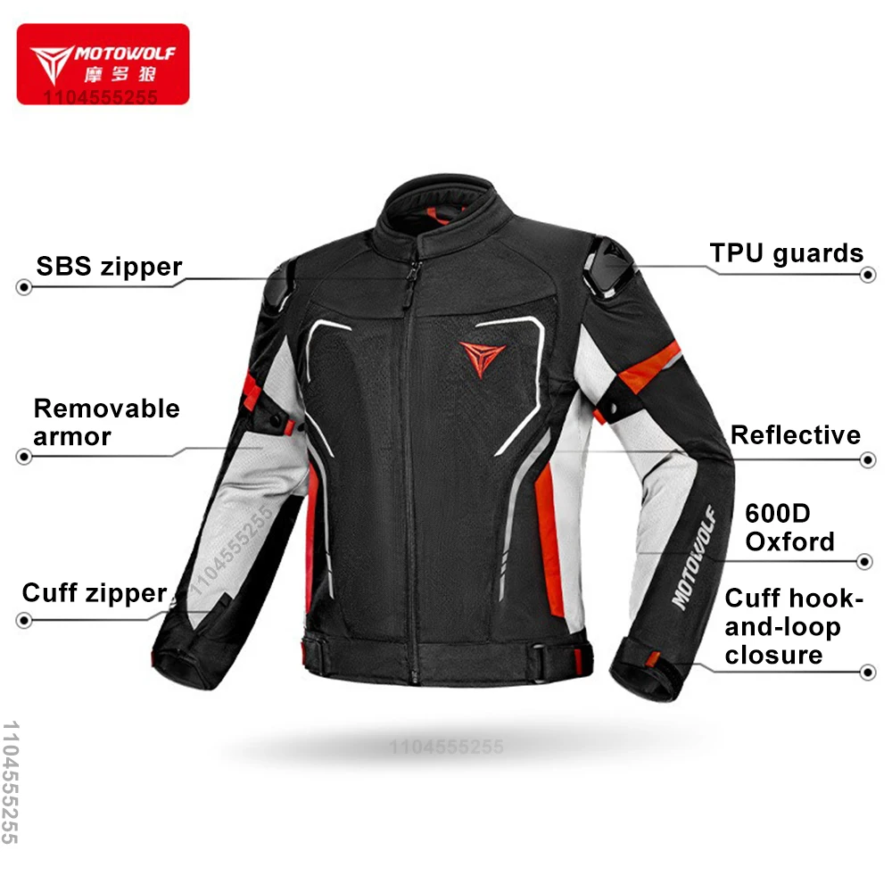 Man Jacket Summer Motorcycle Jacket with EVA CE Certified Protection Breathable Wearable Motorcycle Equipments Moto Clothing - Image 3