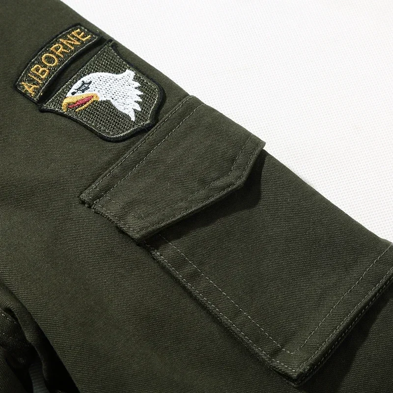 Men's Tactical Motorcycle Riding Jacket Military SWAT Combat Army Pilot Windbreaker Autumn Multi-Pocket Cargo Coat Outdoor Biker - Image 5