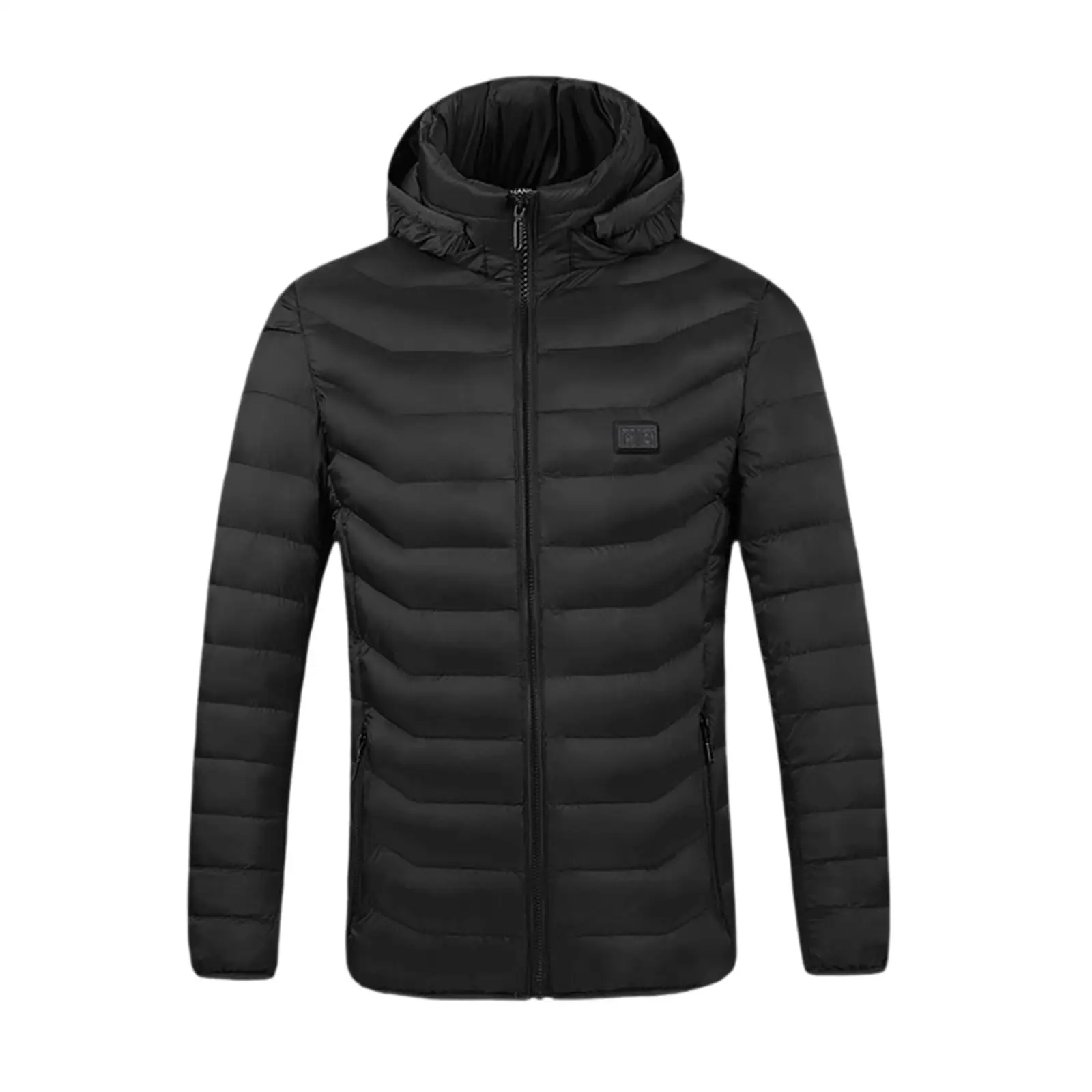 Men Women Heated Jacket Windproof Winter Thermal Overcoat Lightweight Washable Coat for Outdoor Sports Hiking