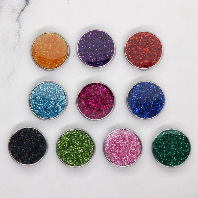 100p Glitter Round 8mm Slide Charms For Jewelry Making Bracelet Pet Collar Choker Wristband Keychain DIY Accessories Women Gift